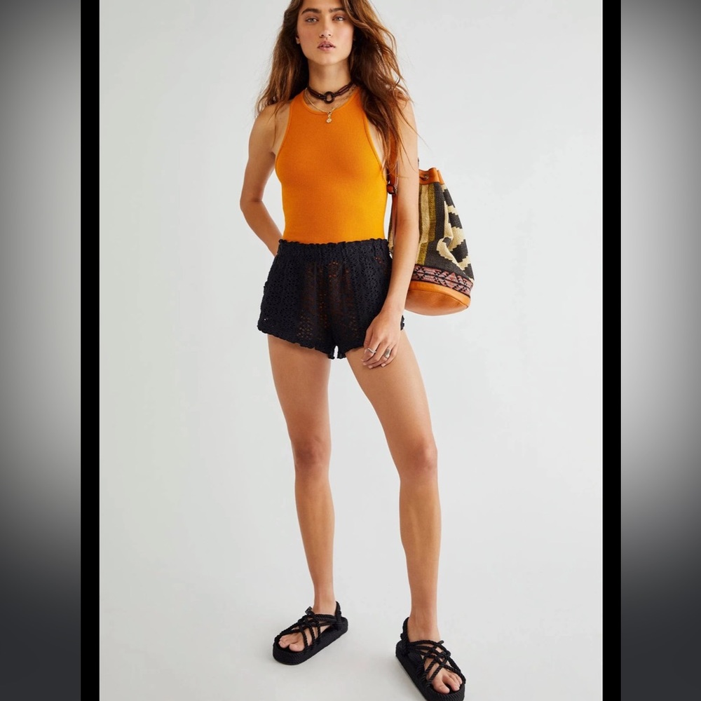 Free People Beach Crochet Love Shorts